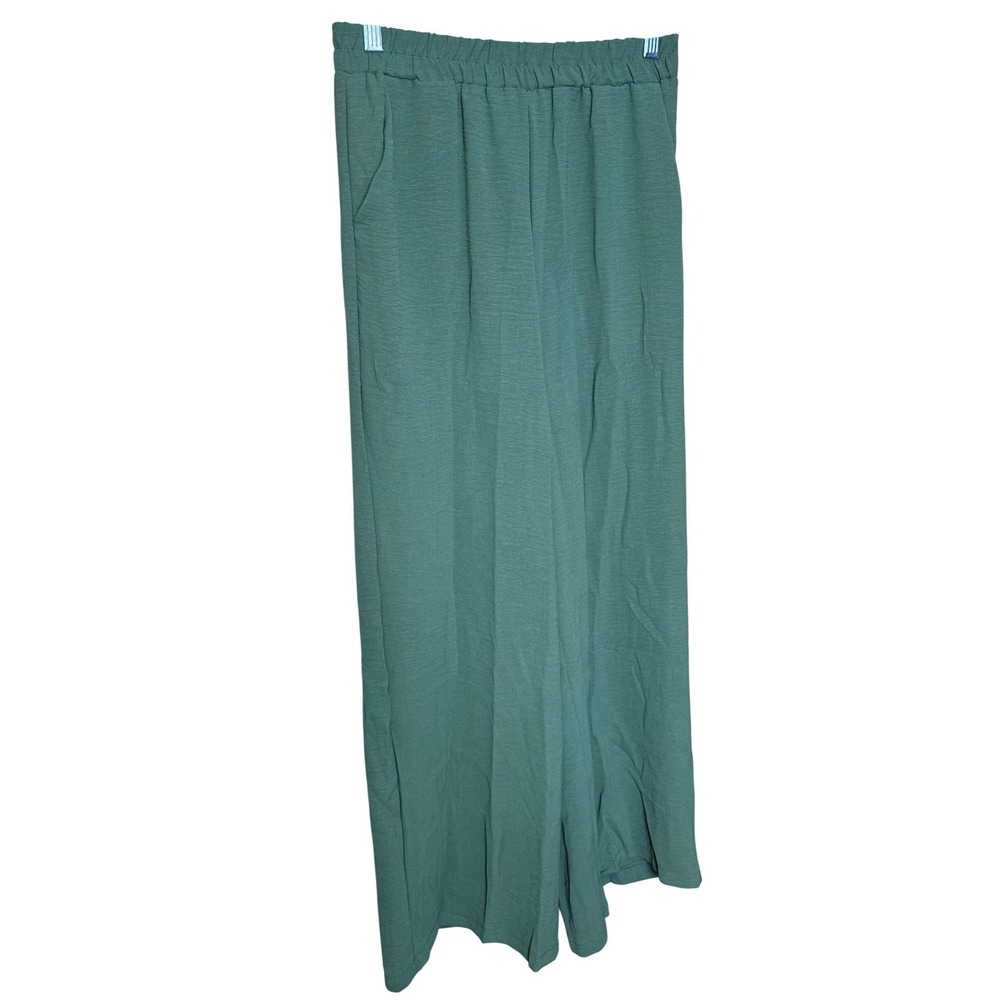Women's Sage Wide Leg Pant Sleeveless Top 2 Pc Set Boho Work Resort Chic Beach M - Picture 4 of 10